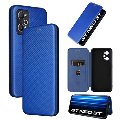 Carbon Fiber Texture Flip Leather Phone Case, For OPPO A58 5G, For Realme 10 4G, For Realme 10 Pro, For Realme GT Neo 3T / GT Neo2 5G