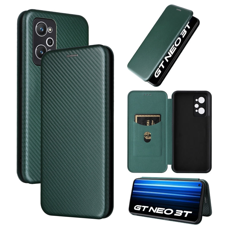 Carbon Fiber Texture Flip Leather Phone Case, For OPPO A58 5G, For Realme 10 4G, For Realme 10 Pro, For Realme GT Neo 3T / GT Neo2 5G