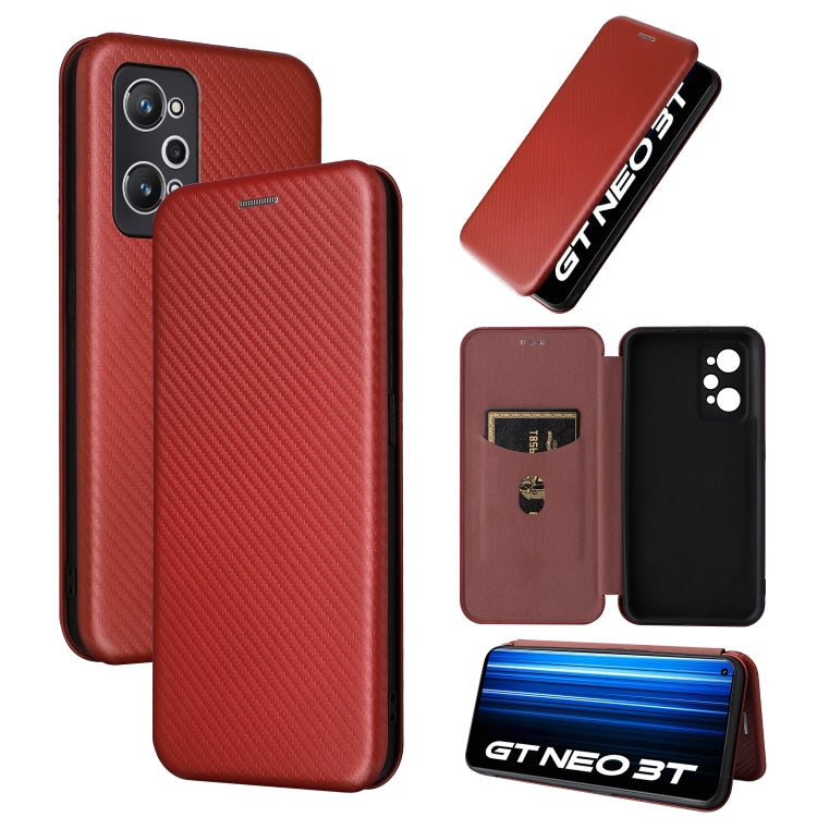 Carbon Fiber Texture Flip Leather Phone Case, For OPPO A58 5G, For Realme 10 4G, For Realme 10 Pro, For Realme GT Neo 3T / GT Neo2 5G