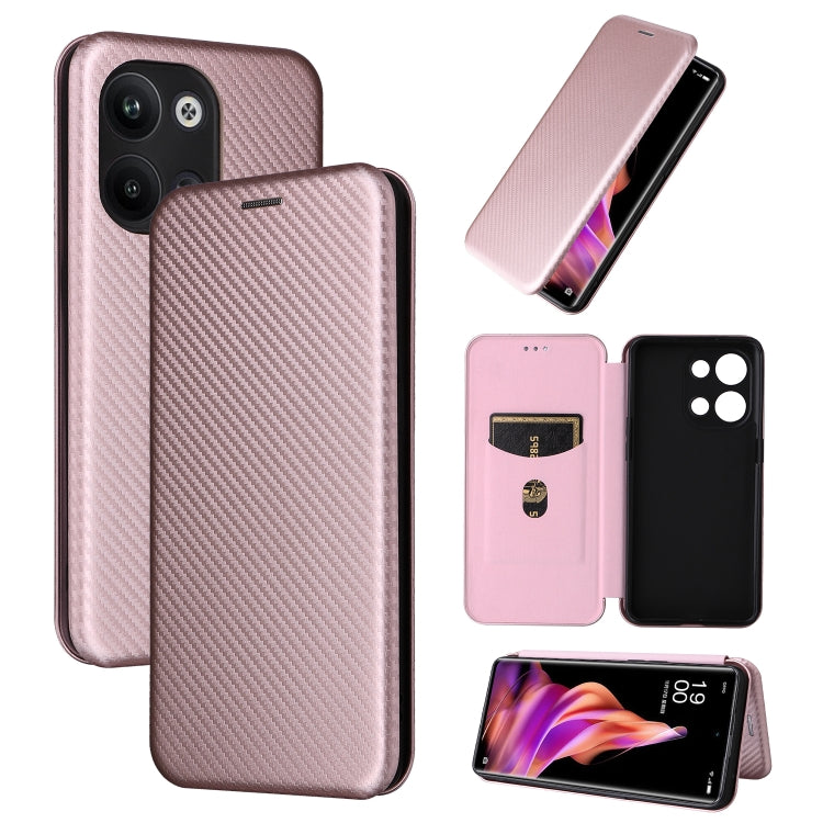 Carbon Fiber Texture Flip Leather Phone Case, For OPPO Reno9 / Reno9 Pro 5G, For TCL 40 R 5G, For TCL 40SE, For TCL 405
