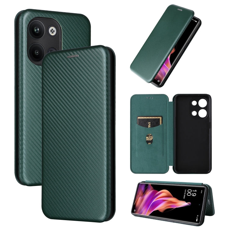Carbon Fiber Texture Flip Leather Phone Case, For OPPO Reno9 / Reno9 Pro 5G, For TCL 40 R 5G, For TCL 40SE, For TCL 405
