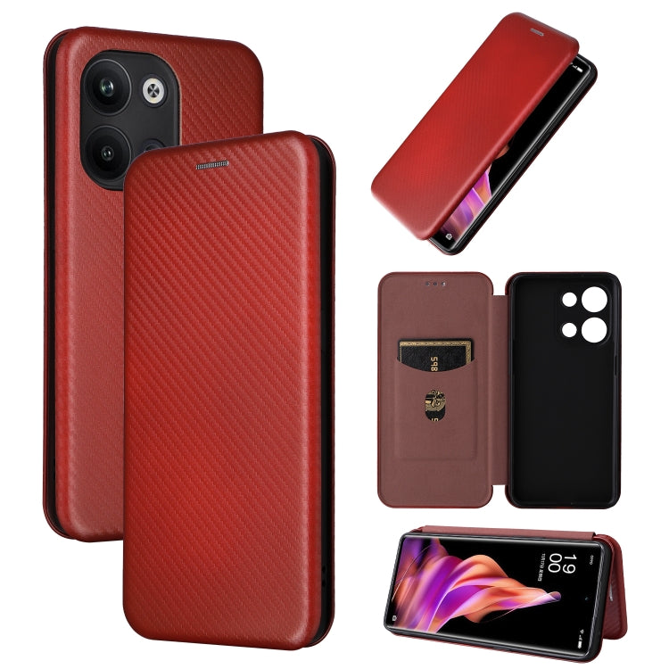 Carbon Fiber Texture Flip Leather Phone Case, For OPPO Reno9 / Reno9 Pro 5G, For TCL 40 R 5G, For TCL 40SE, For TCL 405
