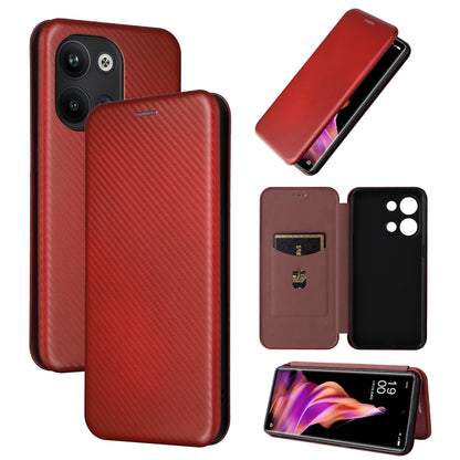 Carbon Fiber Texture Flip Leather Phone Case, For OPPO Reno9 / Reno9 Pro 5G, For TCL 40 R 5G, For TCL 40SE, For TCL 405
