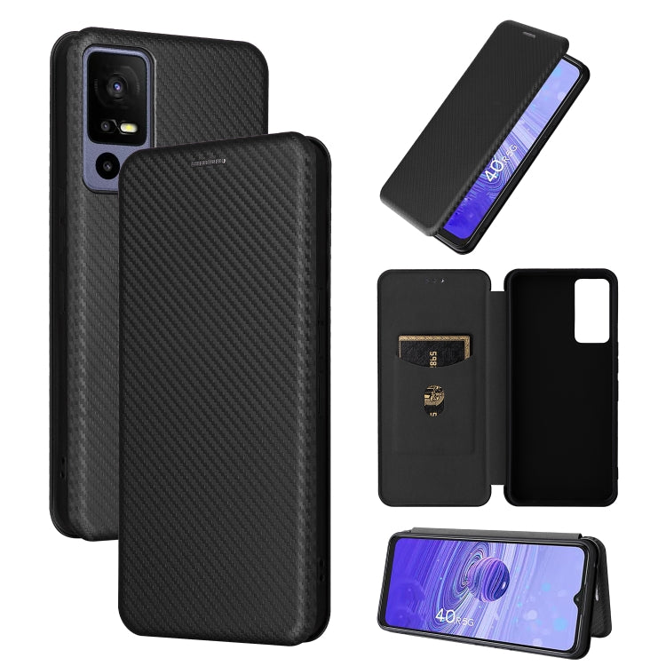 Carbon Fiber Texture Flip Leather Phone Case, For OPPO Reno9 / Reno9 Pro 5G, For TCL 40 R 5G, For TCL 40SE, For TCL 405