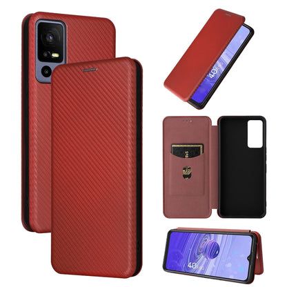 Carbon Fiber Texture Flip Leather Phone Case, For OPPO Reno9 / Reno9 Pro 5G, For TCL 40 R 5G, For TCL 40SE, For TCL 405