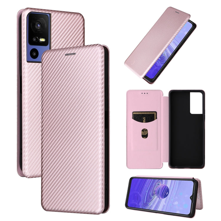 Carbon Fiber Texture Flip Leather Phone Case, For OPPO Reno9 / Reno9 Pro 5G, For TCL 40 R 5G, For TCL 40SE, For TCL 405