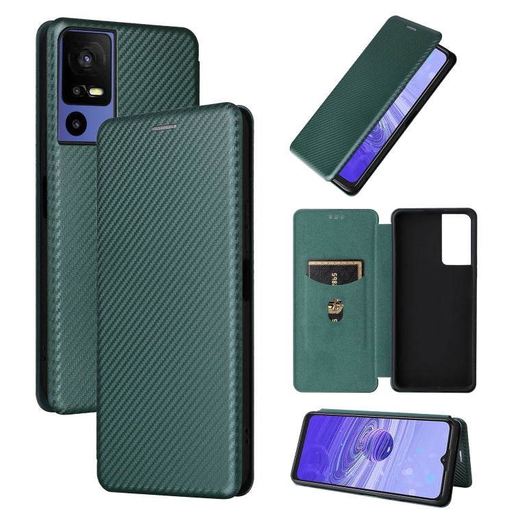 Carbon Fiber Texture Flip Leather Phone Case, For OPPO Reno9 / Reno9 Pro 5G, For TCL 40 R 5G, For TCL 40SE, For TCL 405
