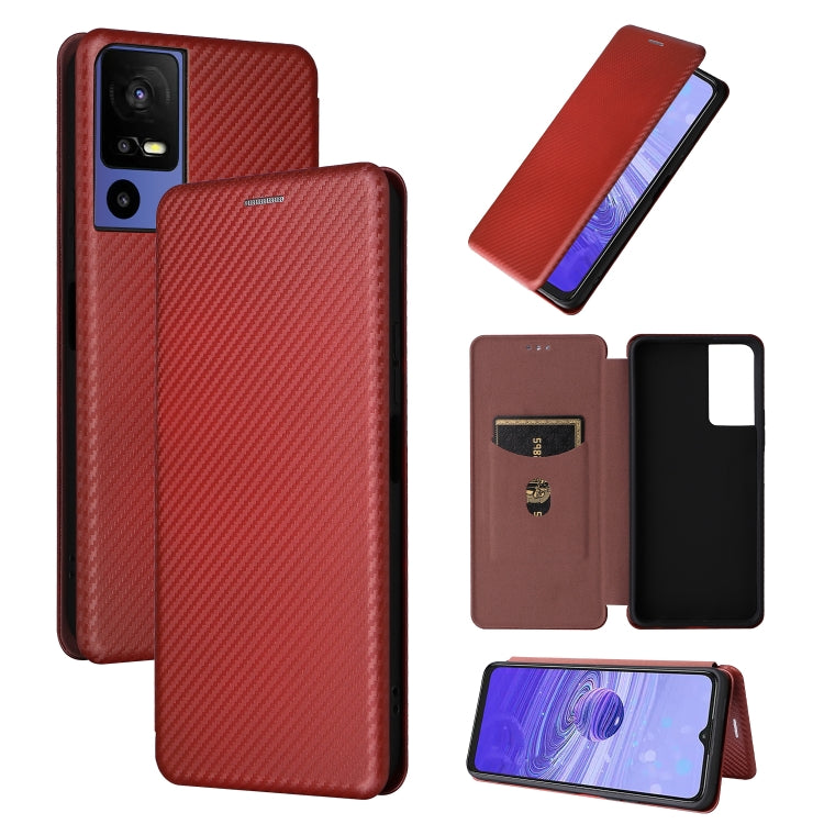 Carbon Fiber Texture Flip Leather Phone Case, For OPPO Reno9 / Reno9 Pro 5G, For TCL 40 R 5G, For TCL 40SE, For TCL 405