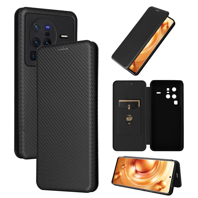 Carbon Fiber Texture Flip Leather Phone Case, For vivo X80 Pro 5G, For vivo X90 Pro+ 5G, For Fujitsu Arrows N F-51C, For Google Pixel 7a