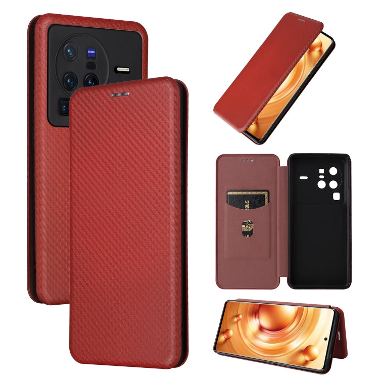 Carbon Fiber Texture Flip Leather Phone Case, For vivo X80 Pro 5G, For vivo X90 Pro+ 5G, For Fujitsu Arrows N F-51C, For Google Pixel 7a