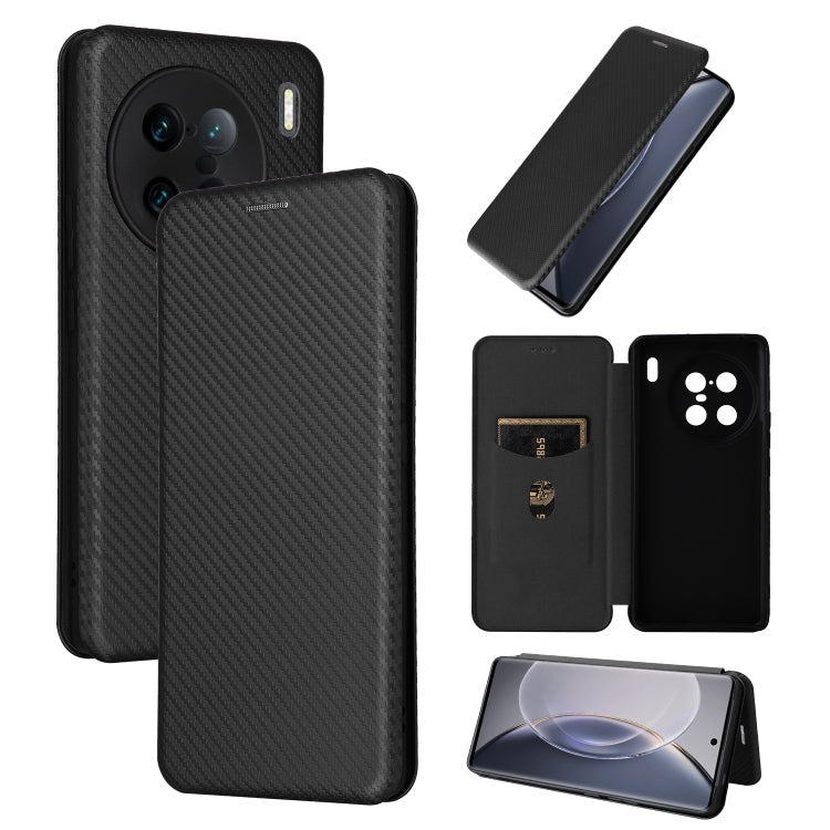 Carbon Fiber Texture Flip Leather Phone Case, For vivo X80 Pro 5G, For vivo X90 Pro+ 5G, For Fujitsu Arrows N F-51C, For Google Pixel 7a