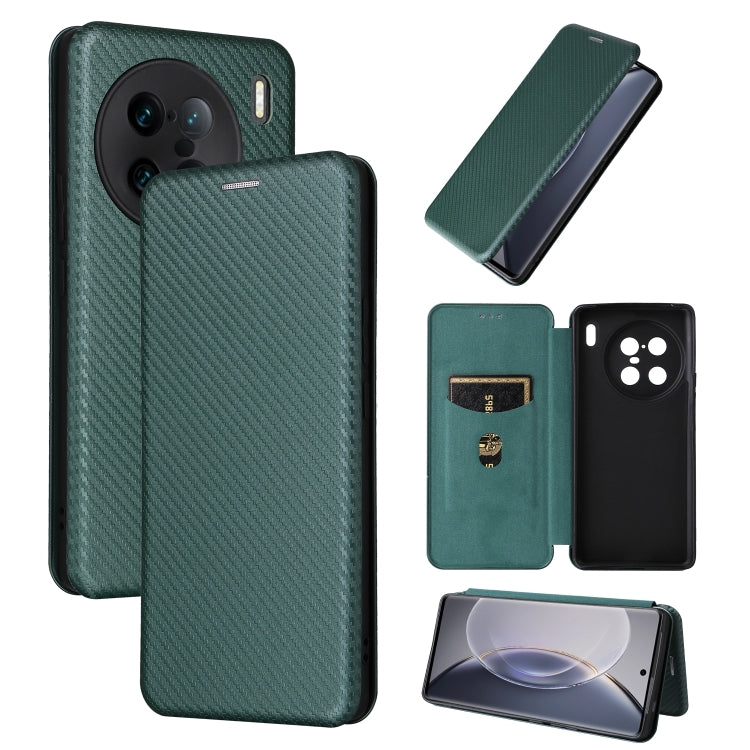 Carbon Fiber Texture Flip Leather Phone Case, For vivo X80 Pro 5G, For vivo X90 Pro+ 5G, For Fujitsu Arrows N F-51C, For Google Pixel 7a