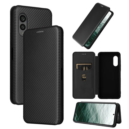 Carbon Fiber Texture Flip Leather Phone Case, For vivo X80 Pro 5G, For vivo X90 Pro+ 5G, For Fujitsu Arrows N F-51C, For Google Pixel 7a