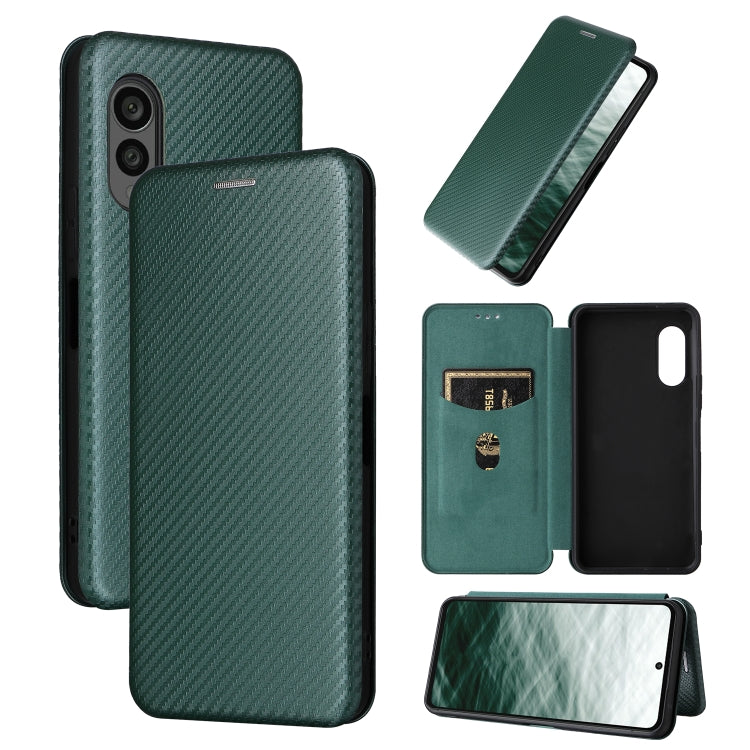 Carbon Fiber Texture Flip Leather Phone Case, For vivo X80 Pro 5G, For vivo X90 Pro+ 5G, For Fujitsu Arrows N F-51C, For Google Pixel 7a