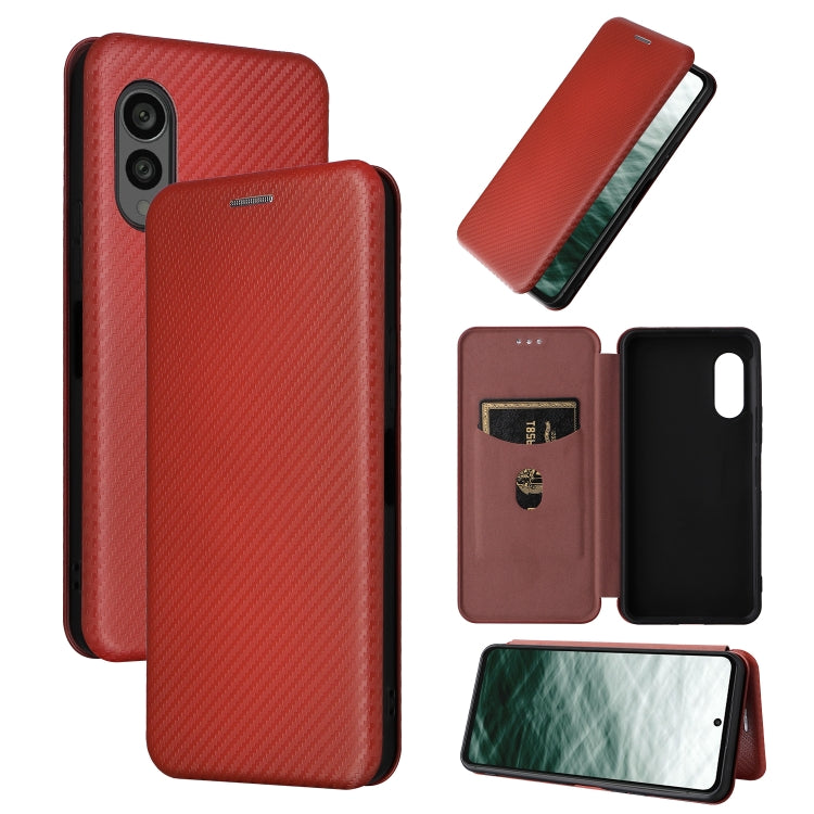 Carbon Fiber Texture Flip Leather Phone Case, For vivo X80 Pro 5G, For vivo X90 Pro+ 5G, For Fujitsu Arrows N F-51C, For Google Pixel 7a