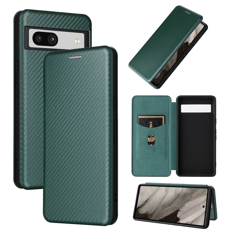 Carbon Fiber Texture Flip Leather Phone Case, For vivo X80 Pro 5G, For vivo X90 Pro+ 5G, For Fujitsu Arrows N F-51C, For Google Pixel 7a