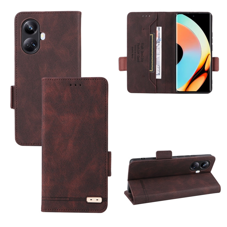 Magnetic Clasp Leather Phone Case, For Realme 10 Pro, For Realme 10 Pro+, For Fujitsu Arrows N F-51C, For OPPO A58 5G