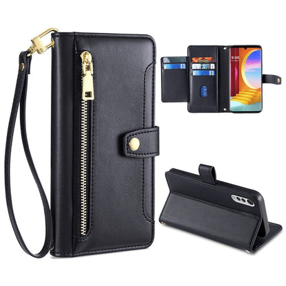 Sheep Texture Cross-body Zipper Wallet Leather Phone Case, For LG Velvet, For Motorola Edge, For Motorola Moto G72 4G, For Motorola Edge X30