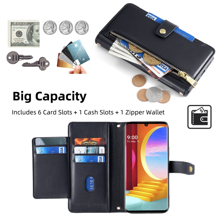 Sheep Texture Cross-body Zipper Wallet Leather Phone Case, For LG Velvet, For Motorola Edge, For Motorola Moto G72 4G, For Motorola Edge X30