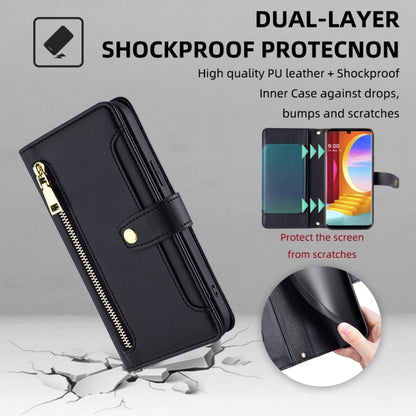 Sheep Texture Cross-body Zipper Wallet Leather Phone Case, For LG Velvet, For Motorola Edge, For Motorola Moto G72 4G, For Motorola Edge X30