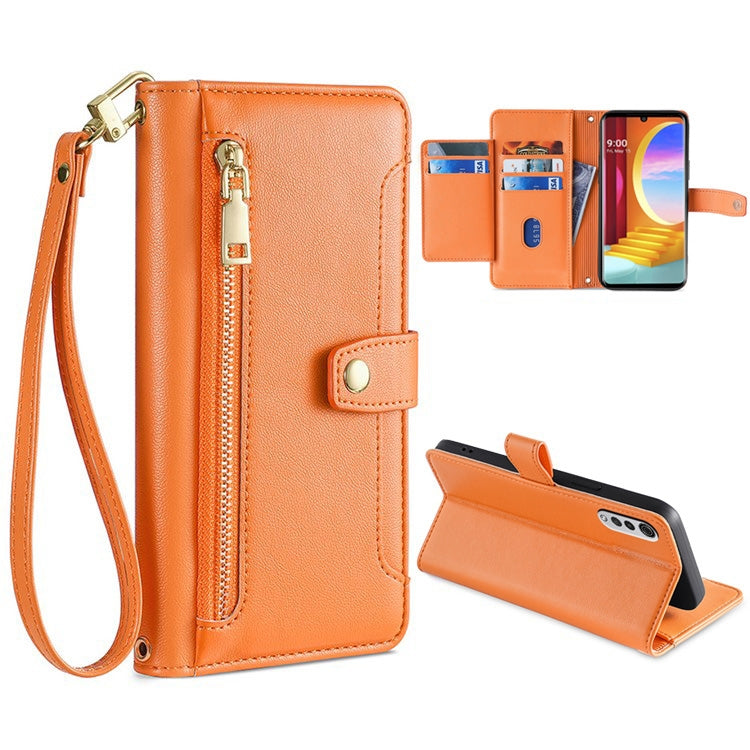 Sheep Texture Cross-body Zipper Wallet Leather Phone Case, For LG Velvet, For Motorola Edge, For Motorola Moto G72 4G, For Motorola Edge X30