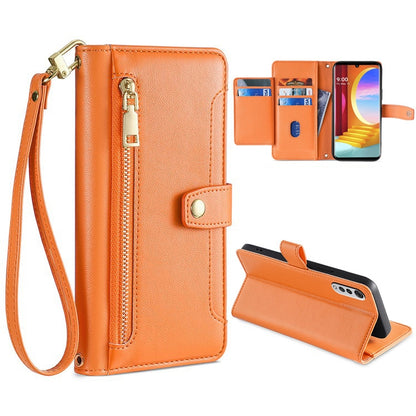 Sheep Texture Cross-body Zipper Wallet Leather Phone Case, For LG Velvet, For Motorola Edge, For Motorola Moto G72 4G, For Motorola Edge X30