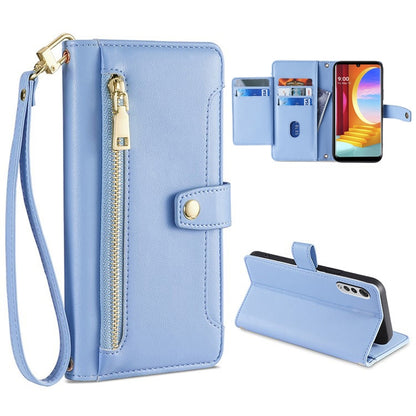 Sheep Texture Cross-body Zipper Wallet Leather Phone Case, For LG Velvet, For Motorola Edge, For Motorola Moto G72 4G, For Motorola Edge X30