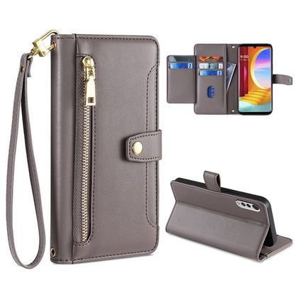 Sheep Texture Cross-body Zipper Wallet Leather Phone Case, For LG Velvet, For Motorola Edge, For Motorola Moto G72 4G, For Motorola Edge X30