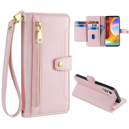 Sheep Texture Cross-body Zipper Wallet Leather Phone Case, For LG Velvet, For Motorola Edge, For Motorola Moto G72 4G, For Motorola Edge X30
