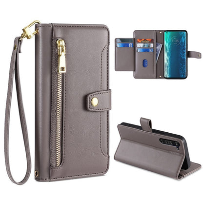 Sheep Texture Cross-body Zipper Wallet Leather Phone Case, For LG Velvet, For Motorola Edge, For Motorola Moto G72 4G, For Motorola Edge X30