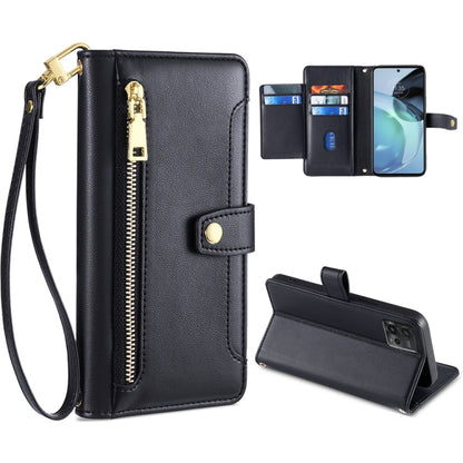 Sheep Texture Cross-body Zipper Wallet Leather Phone Case, For LG Velvet, For Motorola Edge, For Motorola Moto G72 4G, For Motorola Edge X30