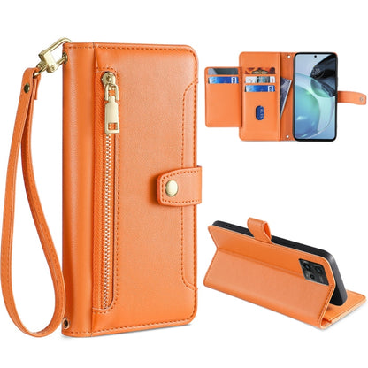 Sheep Texture Cross-body Zipper Wallet Leather Phone Case, For LG Velvet, For Motorola Edge, For Motorola Moto G72 4G, For Motorola Edge X30