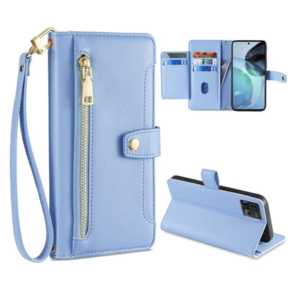 Sheep Texture Cross-body Zipper Wallet Leather Phone Case, For LG Velvet, For Motorola Edge, For Motorola Moto G72 4G, For Motorola Edge X30