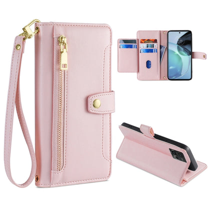Sheep Texture Cross-body Zipper Wallet Leather Phone Case, For LG Velvet, For Motorola Edge, For Motorola Moto G72 4G, For Motorola Edge X30