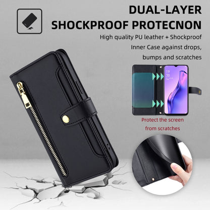Sheep Texture Cross-body Zipper Wallet Leather Phone Case, For OPPO A8 / A31 2020, For OPPO A54 5G, For OPPO A58 5G, For OPPO Reno9 Pro+ 5G