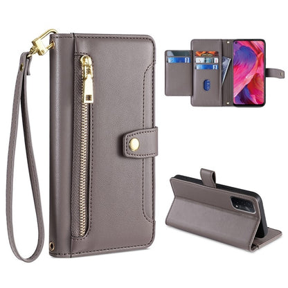 Sheep Texture Cross-body Zipper Wallet Leather Phone Case, For OPPO A8 / A31 2020, For OPPO A54 5G, For OPPO A58 5G, For OPPO Reno9 Pro+ 5G