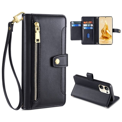 Sheep Texture Cross-body Zipper Wallet Leather Phone Case, For OPPO A8 / A31 2020, For OPPO A54 5G, For OPPO A58 5G, For OPPO Reno9 Pro+ 5G