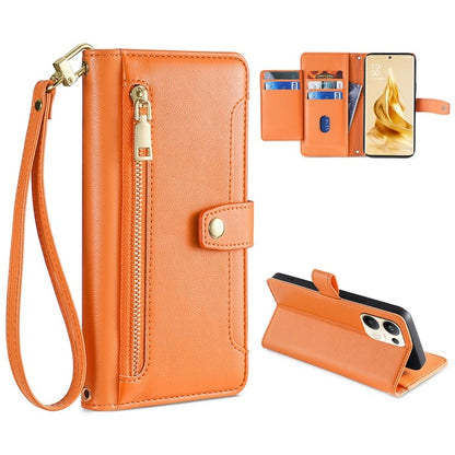 Sheep Texture Cross-body Zipper Wallet Leather Phone Case, For OPPO A8 / A31 2020, For OPPO A54 5G, For OPPO A58 5G, For OPPO Reno9 Pro+ 5G