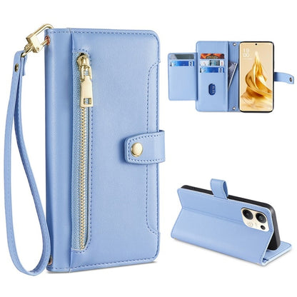 Sheep Texture Cross-body Zipper Wallet Leather Phone Case, For OPPO A8 / A31 2020, For OPPO A54 5G, For OPPO A58 5G, For OPPO Reno9 Pro+ 5G