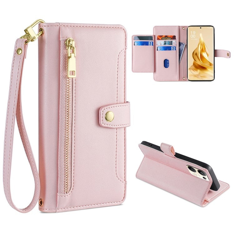 Sheep Texture Cross-body Zipper Wallet Leather Phone Case, For OPPO A8 / A31 2020, For OPPO A54 5G, For OPPO A58 5G, For OPPO Reno9 Pro+ 5G