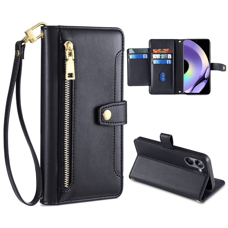 Sheep Texture Cross-body Zipper Wallet Leather Phone Case, For Realme 10 Pro 5G, For Realme GT2 Pro, For vivo X60, For vivo X90