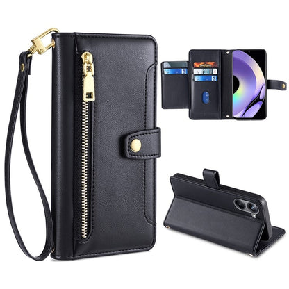 Sheep Texture Cross-body Zipper Wallet Leather Phone Case, For Realme 10 Pro 5G, For Realme GT2 Pro, For vivo X60, For vivo X90