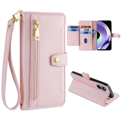 Sheep Texture Cross-body Zipper Wallet Leather Phone Case, For Realme 10 Pro 5G, For Realme GT2 Pro, For vivo X60, For vivo X90