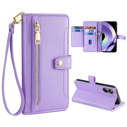 Sheep Texture Cross-body Zipper Wallet Leather Phone Case, For Realme 10 Pro 5G, For Realme GT2 Pro, For vivo X60, For vivo X90