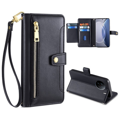 Sheep Texture Cross-body Zipper Wallet Leather Phone Case, For Realme 10 Pro 5G, For Realme GT2 Pro, For vivo X60, For vivo X90