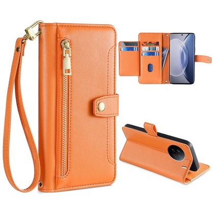 Sheep Texture Cross-body Zipper Wallet Leather Phone Case, For Realme 10 Pro 5G, For Realme GT2 Pro, For vivo X60, For vivo X90