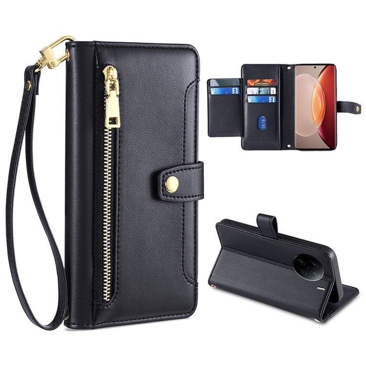 Sheep Texture Cross-body Zipper Wallet Leather Phone Case, For vivo X90 Pro / X90 Pro+, For Google Pixel 7 5G, For Google Pixel 7 Pro, For ASUS Zenfone 9 / Zenfone 9Z