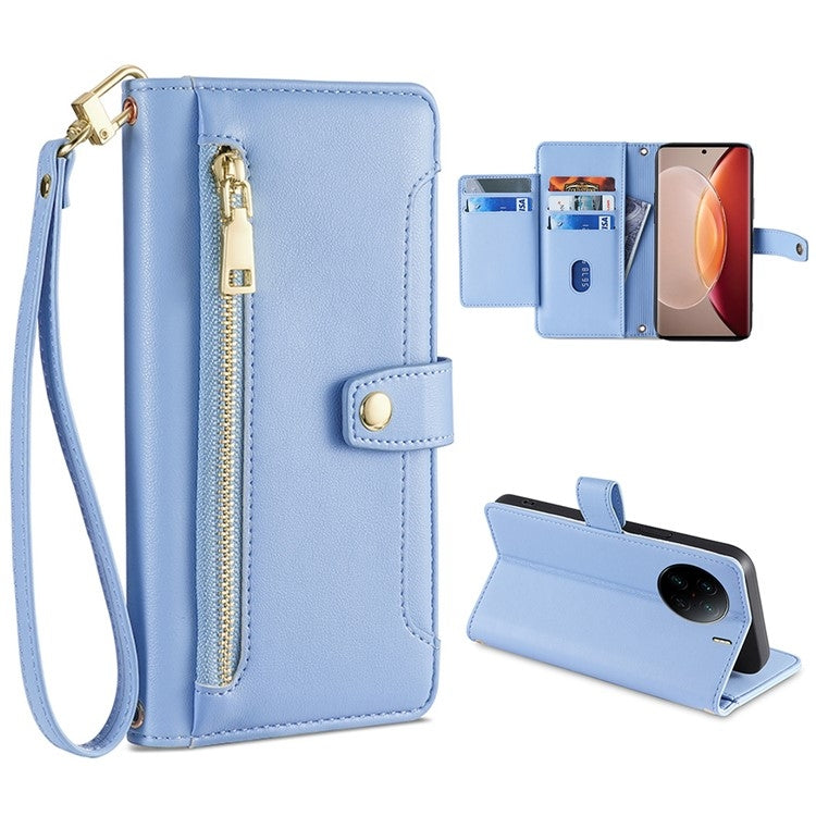 Sheep Texture Cross-body Zipper Wallet Leather Phone Case, For vivo X90 Pro / X90 Pro+, For Google Pixel 7 5G, For Google Pixel 7 Pro, For ASUS Zenfone 9 / Zenfone 9Z