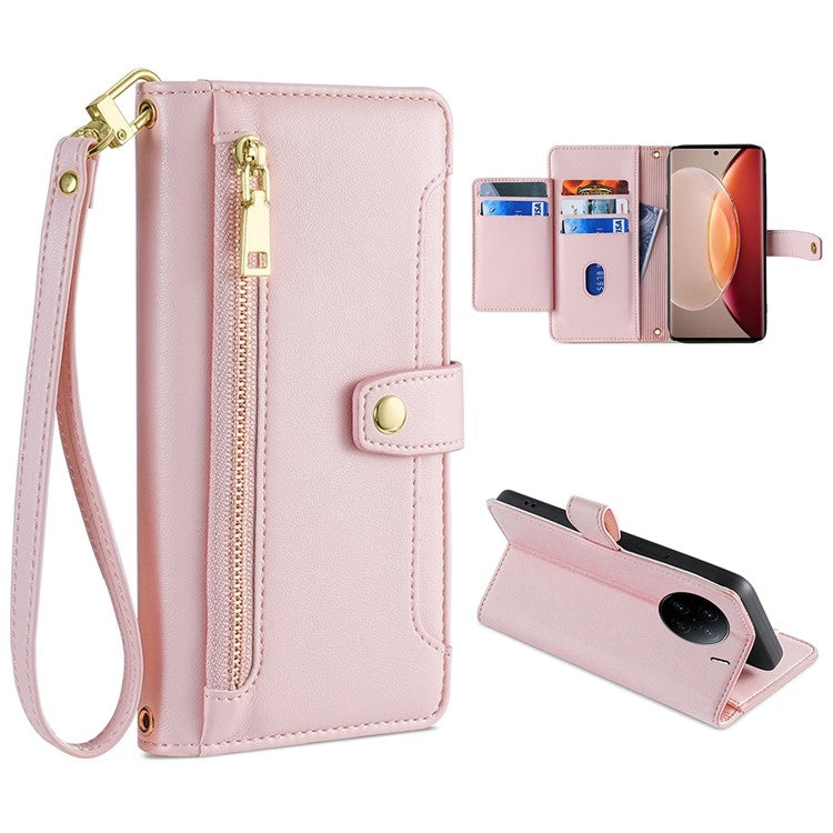 Sheep Texture Cross-body Zipper Wallet Leather Phone Case, For vivo X90 Pro / X90 Pro+, For Google Pixel 7 5G, For Google Pixel 7 Pro, For ASUS Zenfone 9 / Zenfone 9Z