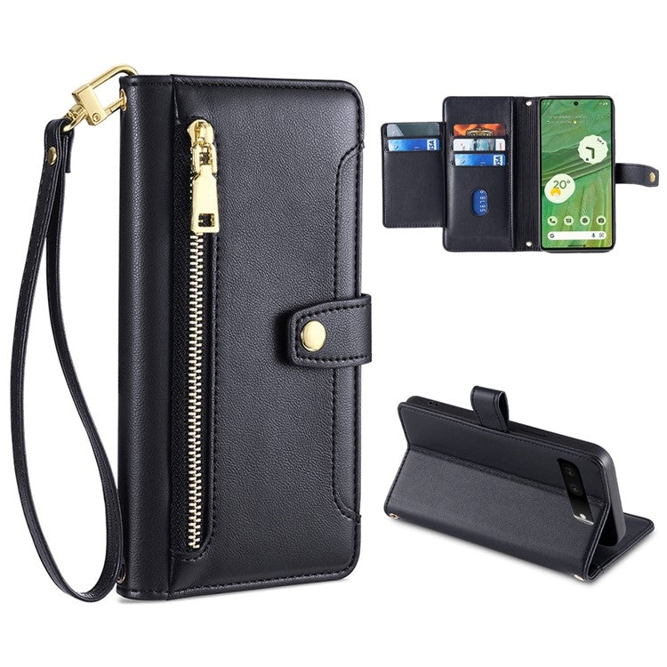 Sheep Texture Cross-body Zipper Wallet Leather Phone Case, For vivo X90 Pro / X90 Pro+, For Google Pixel 7 5G, For Google Pixel 7 Pro, For ASUS Zenfone 9 / Zenfone 9Z